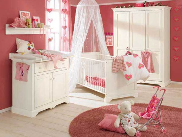 idée de peinture pour chambre bébé fille