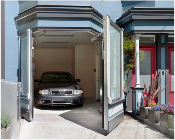 porte de garage sectionnelle avec portillon