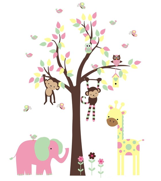 decoration chambre bebe theme jungle