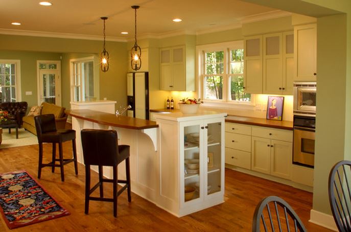 cuisine aménagée avec ilot central