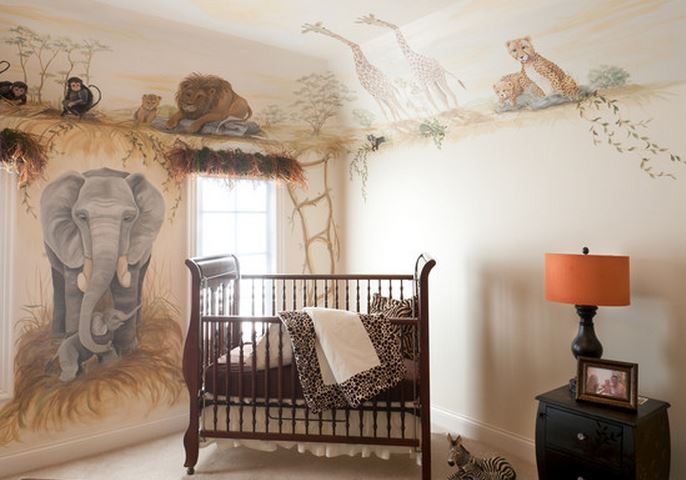 décoration chambre bébé safari