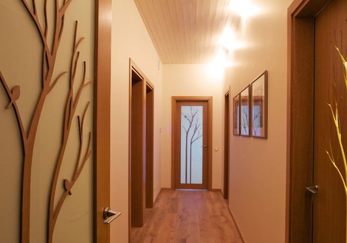 les portes en bois des chambres