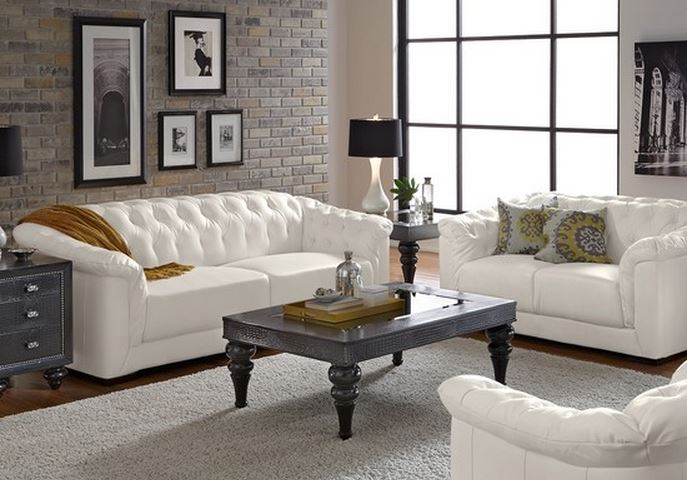 canapé blanc du salon