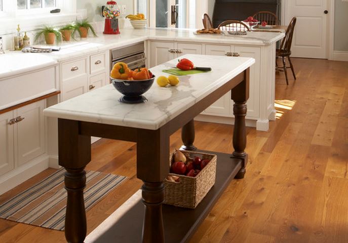 cuisine americaine avec ilot central