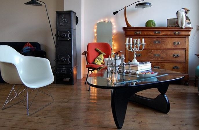 deco salon melange ancien et moderne