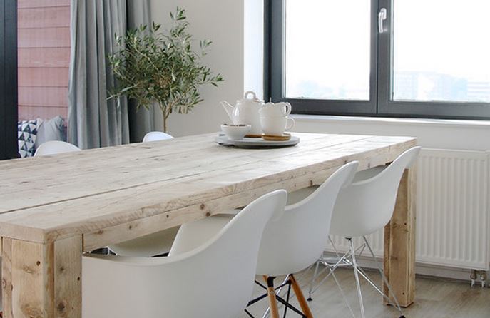 table basse chene moderne