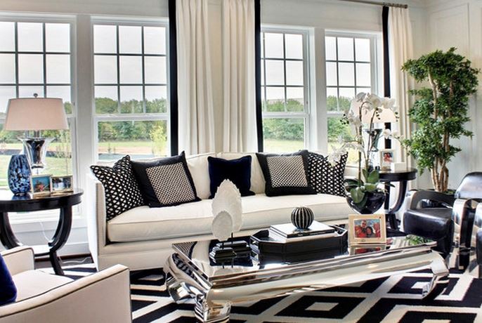 canapé moderne noir et blanc 2015