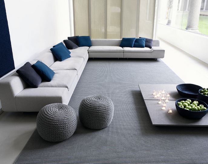 idée déco blanc gris et bleu