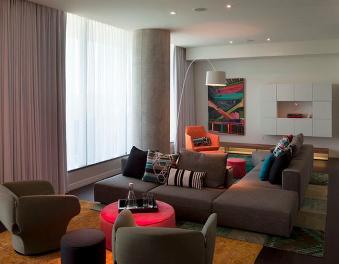 canapé moderne et confortable