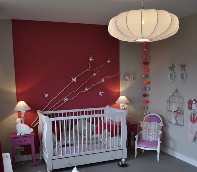 déco avec les lampions chambre